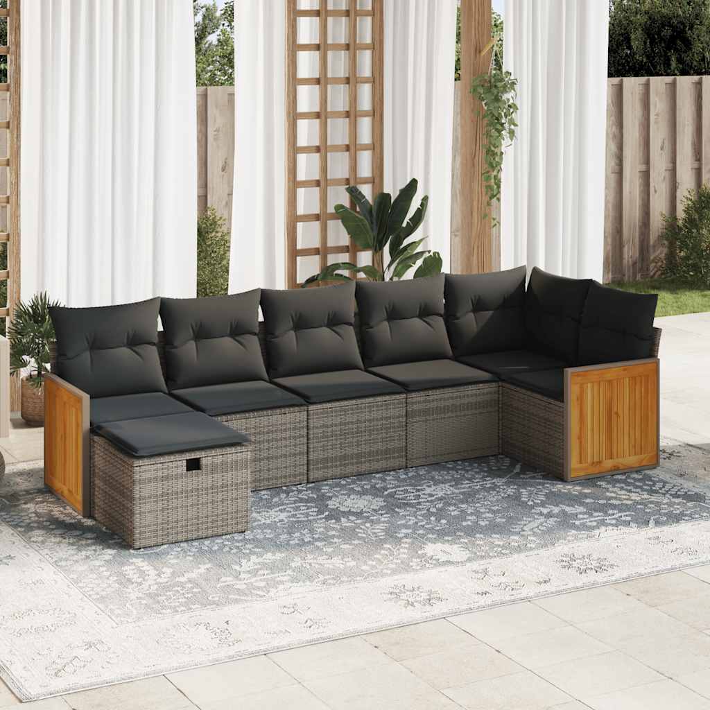 8721158734792_m_en_hd_1 vidaXL 7 Piece Garden Sofa Set with Cushions Grey Poly Rattan - Image 1