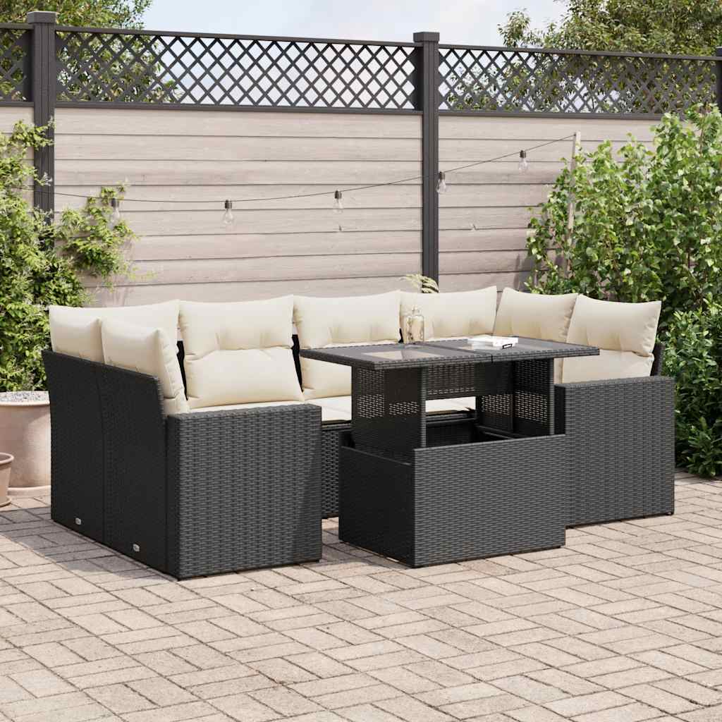 8721158737038_m_en_hd_1 vidaXL 7 Piece Garden Sofa Set with Cushions Black Poly Rattan - Image 1