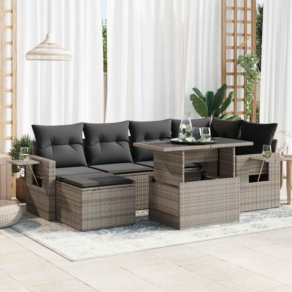 8721158739476_m_en_hd_1 vidaXL 7 Piece Garden Sofa Set with Cushions Grey Poly Rattan - Image 1