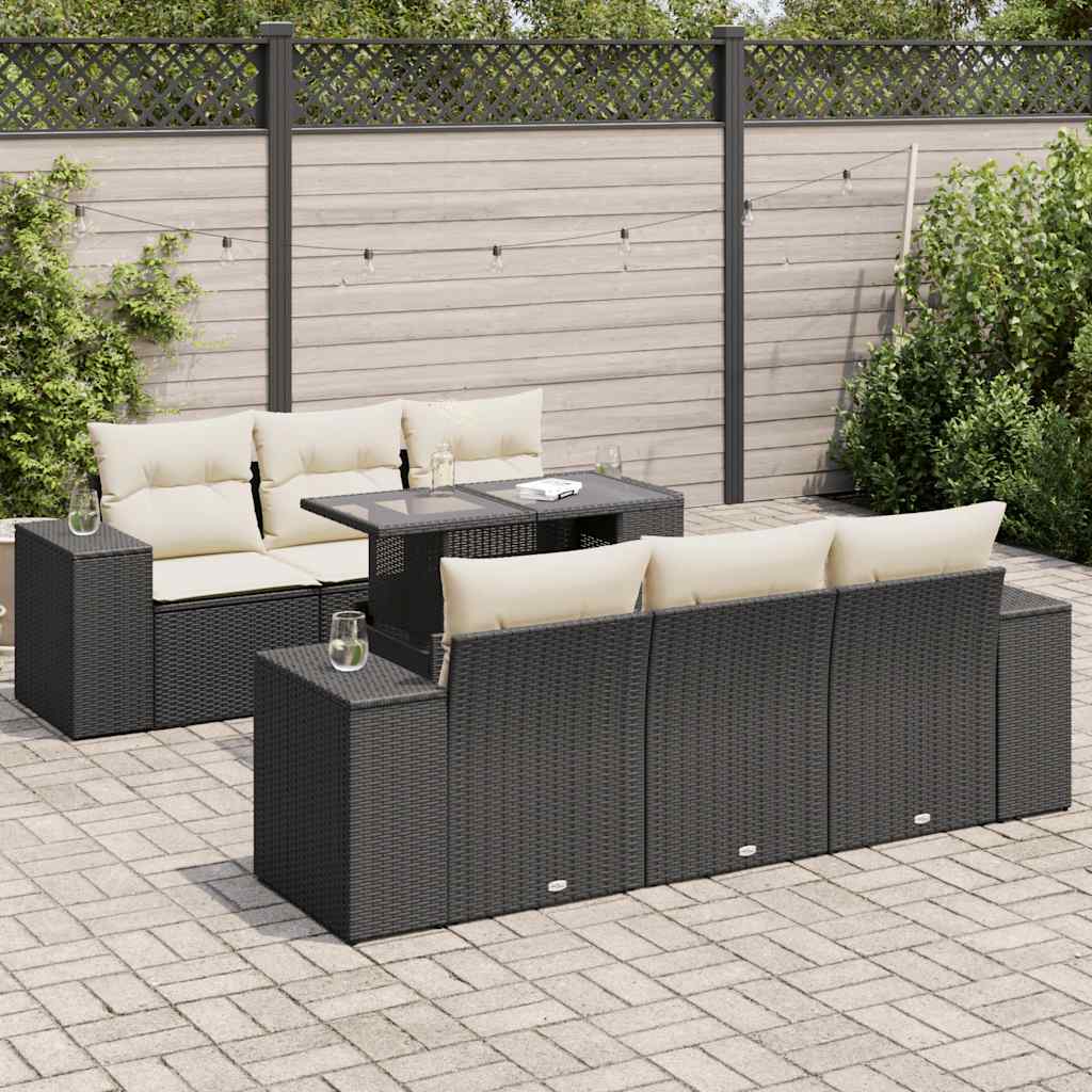 8721158741738_m_en_hd_1 vidaXL 7 Piece Garden Sofa Set with Cushions Black Poly Rattan - Image 1
