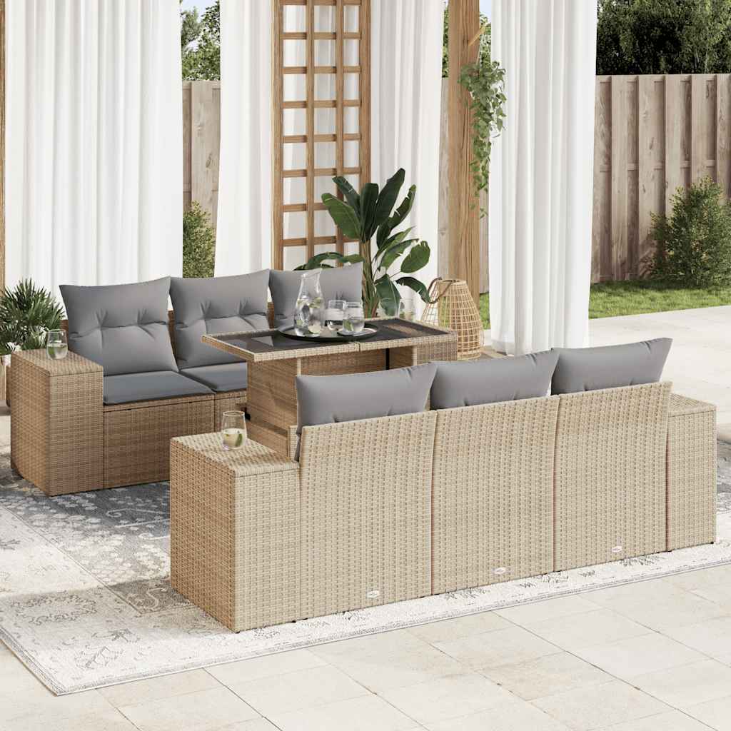 8721158741769_m_en_hd_1 vidaXL 7 Piece Garden Sofa Set with Cushions Beige Poly Rattan - Image 1