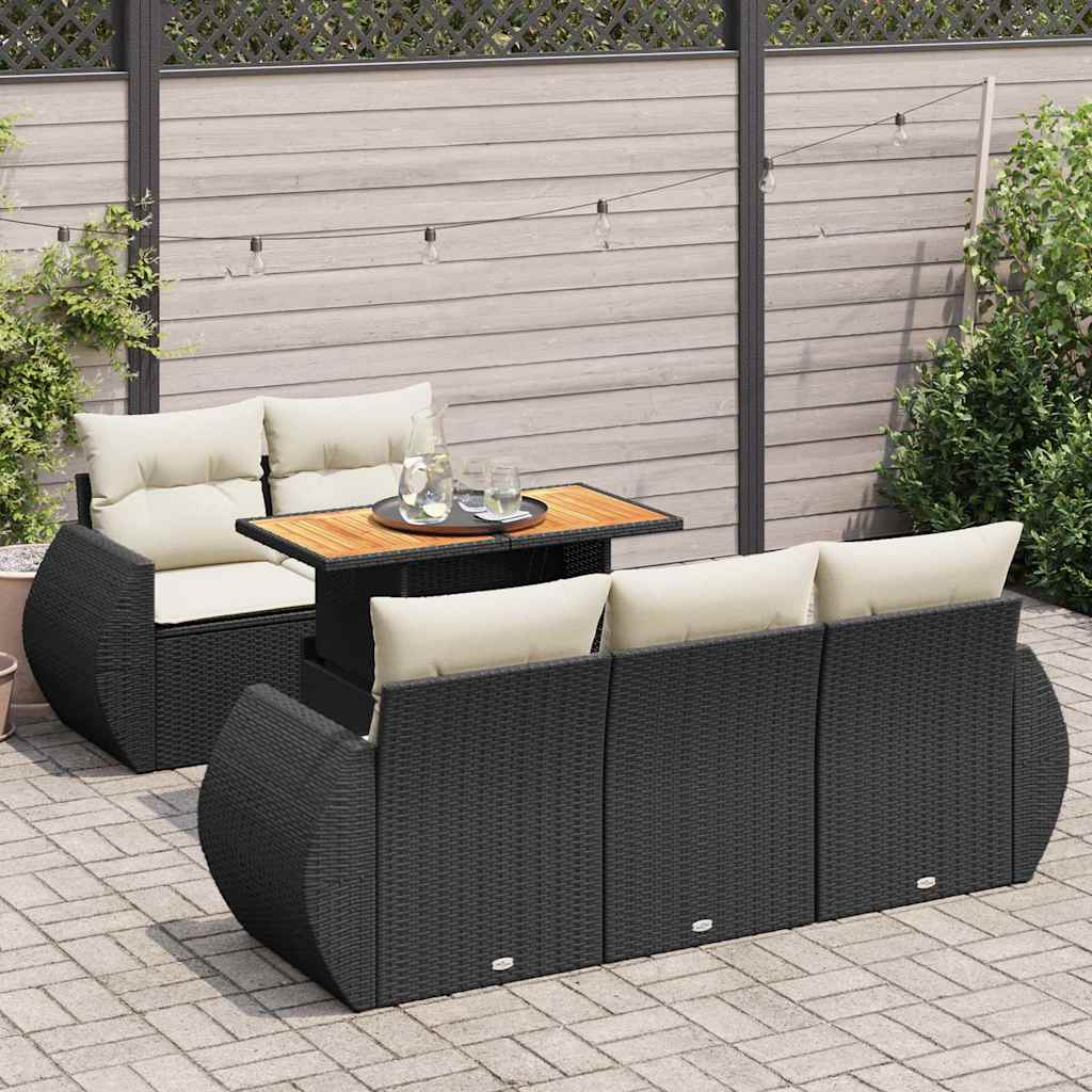 8721158746498_m_en_hd_1 vidaXL 6 Piece Garden Sofa Set with Cushions Black Poly Rattan - Image 1