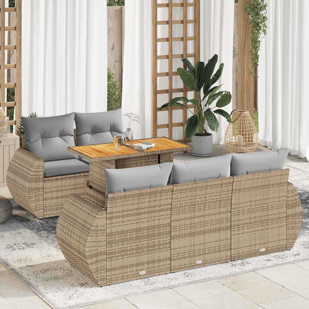 8721158746528_m_en_hd_1 vidaXL 6 Piece Garden Sofa Set with Cushions Beige Poly Rattan - Image 1