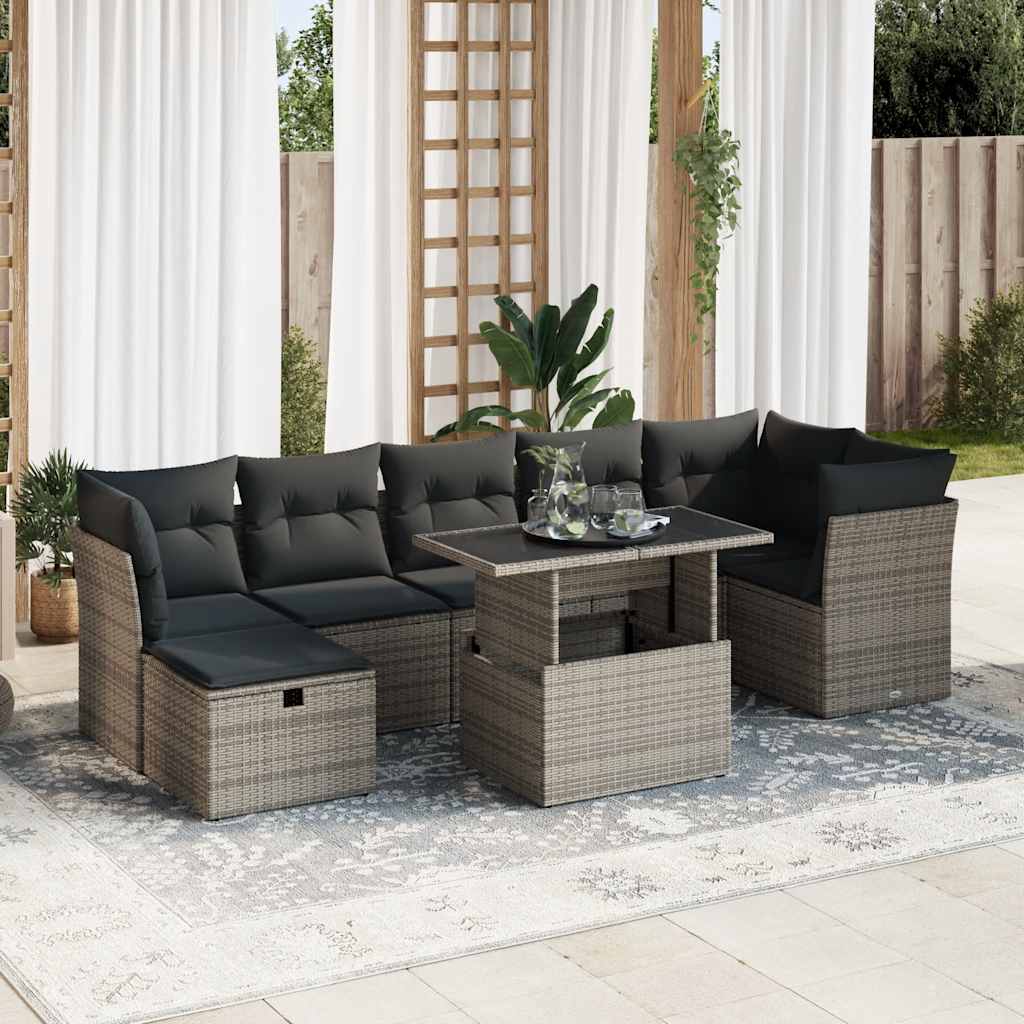 8721158752260_m_en_hd_1 vidaXL 8 Piece Garden Sofa Set with Cushions Grey Poly Rattan - Image 1