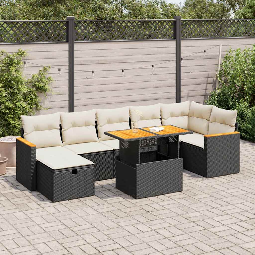 8721158755568_m_en_hd_1 vidaXL 5 Piece Garden Sofa Set with Cushions Black Poly Rattan - Image 1