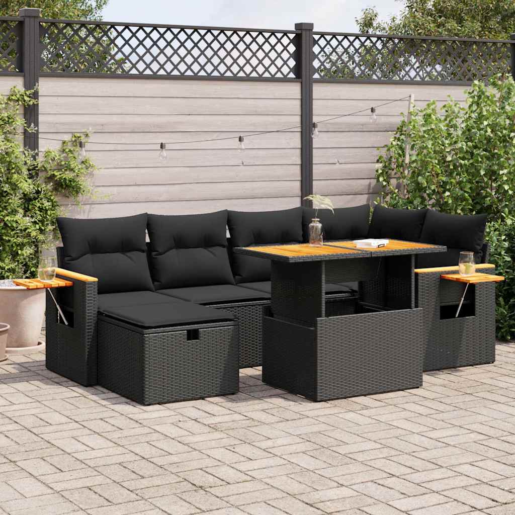 8721158755698_m_en_hd_1 vidaXL 8 Piece Garden Sofa Set with Cushions Black Poly Rattan - Image 1