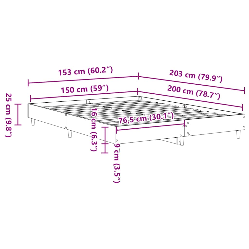 8721158756992_g_en_hd_8 vidaXL Bed Frame No Mattress White 150x200 cm Engineered Wood - Image 10