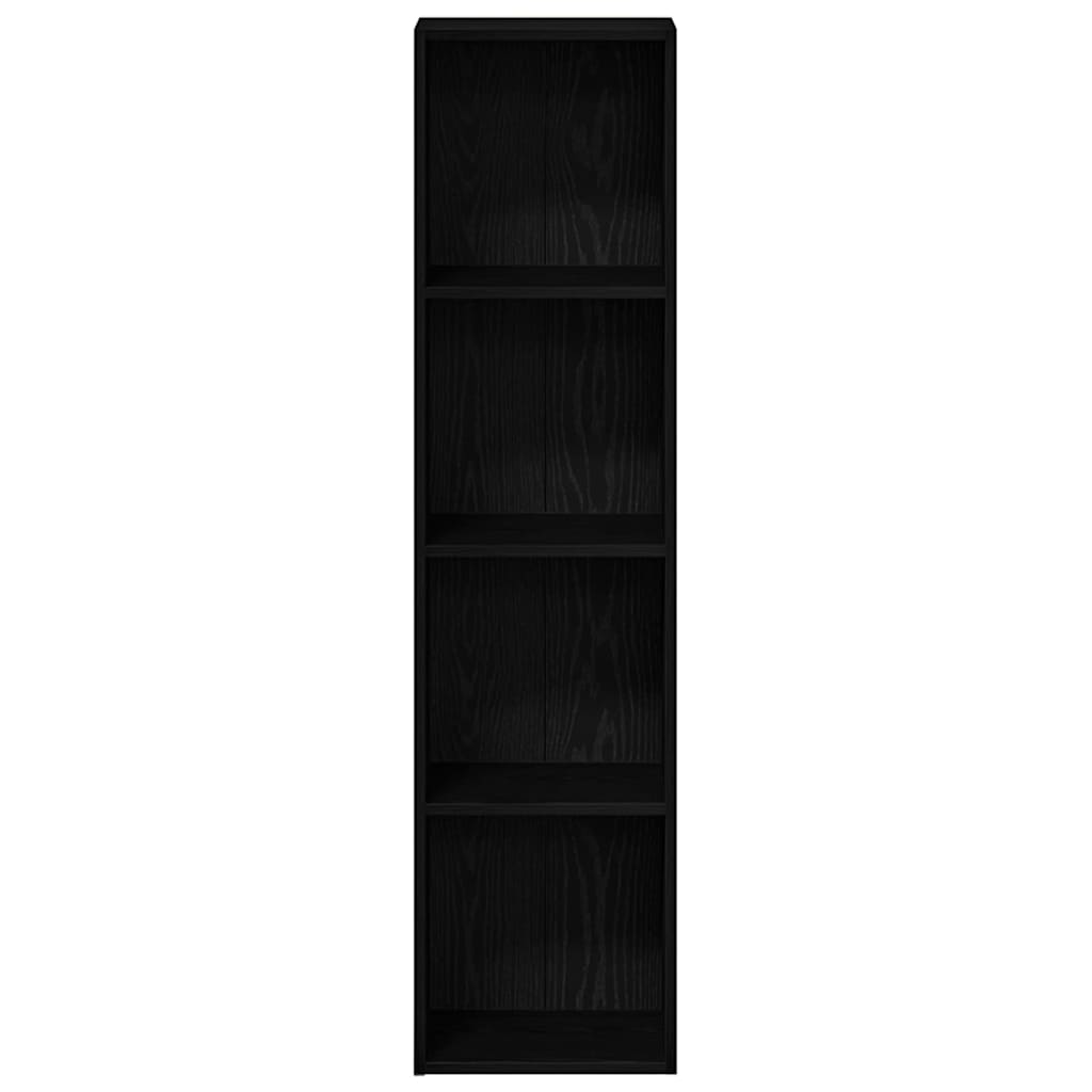 8721158768155_wbg-fr_en_hd_3 vidaXL Book Cabinet Black oak 36 x 30 x 143 cm Engineered Wood - Image 6