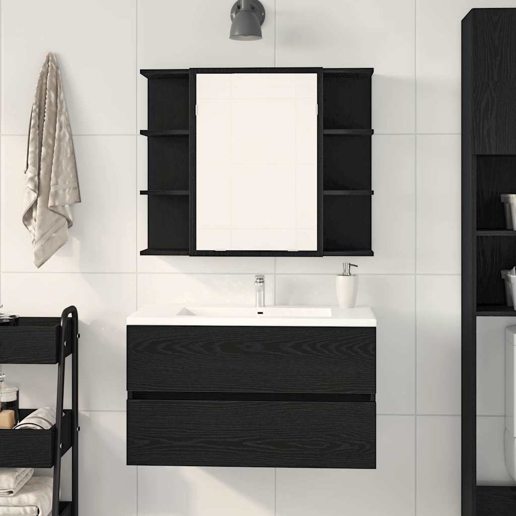 8721158769015_mo-im_en_hd_2 vidaXL Mirror Cabinet Black oak 80 x 20.5 x 64 cm Engineered Wood - Image 4