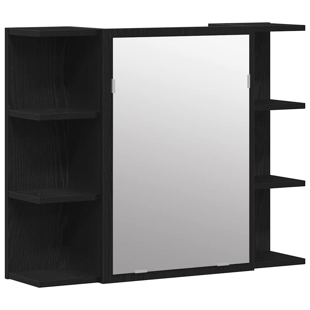 8721158769015_wbg-an-m_en_hd_1 vidaXL Mirror Cabinet Black oak 80 x 20.5 x 64 cm Engineered Wood - Image 2