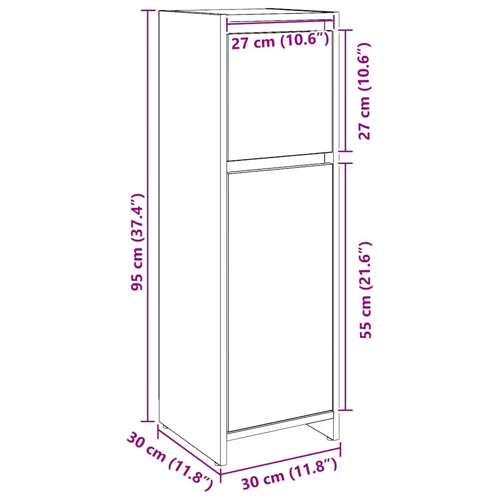 8721158769077_wbg-siz_en_hd_1 vidaXL Bathroom Cabinet Black Oak 30 x 30 x 95 cm Engineered wood - Image 12