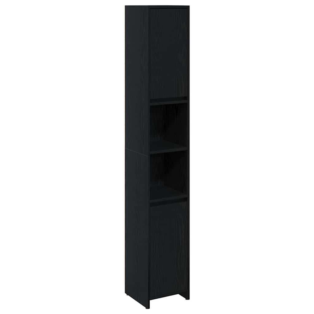 8721158769084_wbg-an-m_en_hd_1 vidaXL Bathroom Cabinet Black Oak 30 x 30 x 183.5 cm Engineered wood - Image 2