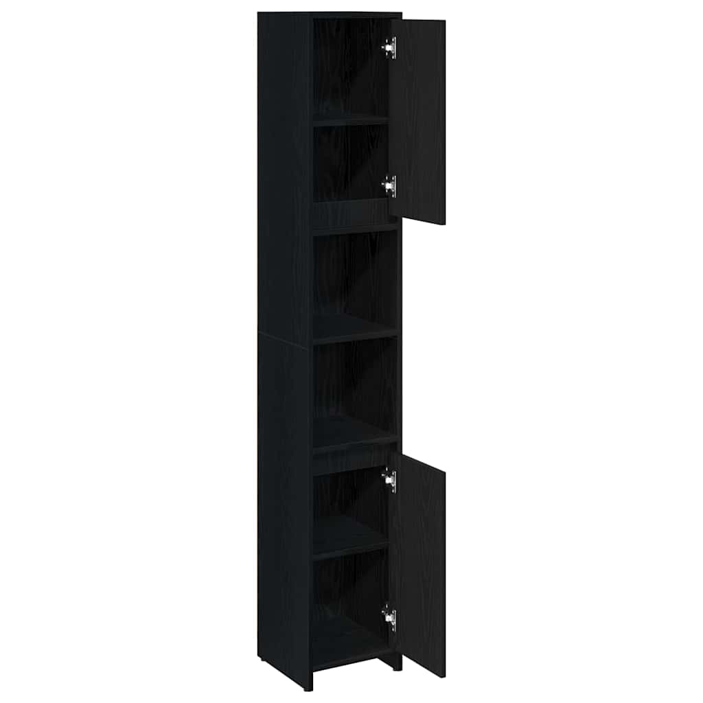 8721158769084_wbg-an_en_hd_2 vidaXL Bathroom Cabinet Black Oak 30 x 30 x 183.5 cm Engineered wood - Image 5