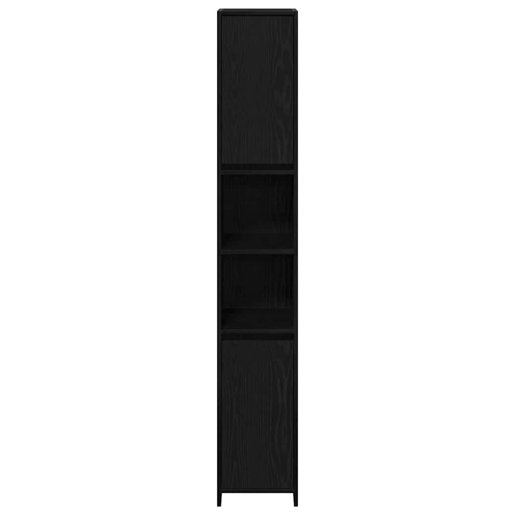 8721158769084_wbg-fr_en_hd_4 vidaXL Bathroom Cabinet Black Oak 30 x 30 x 183.5 cm Engineered wood - Image 7