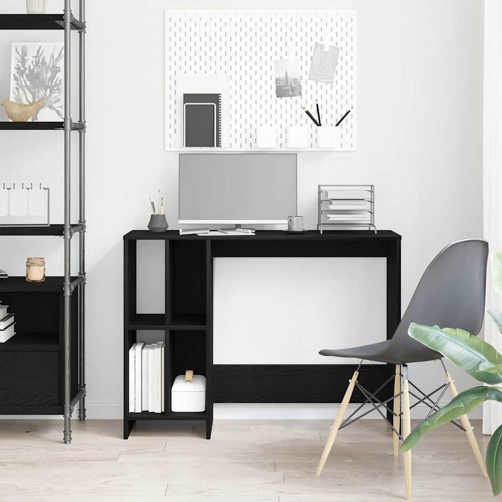 8721158770639_mo-im_en_hd_2 vidaXL Desk with Shelf Black Oak 102.5 x 35 x 75 cm Engineered wood - Image 4
