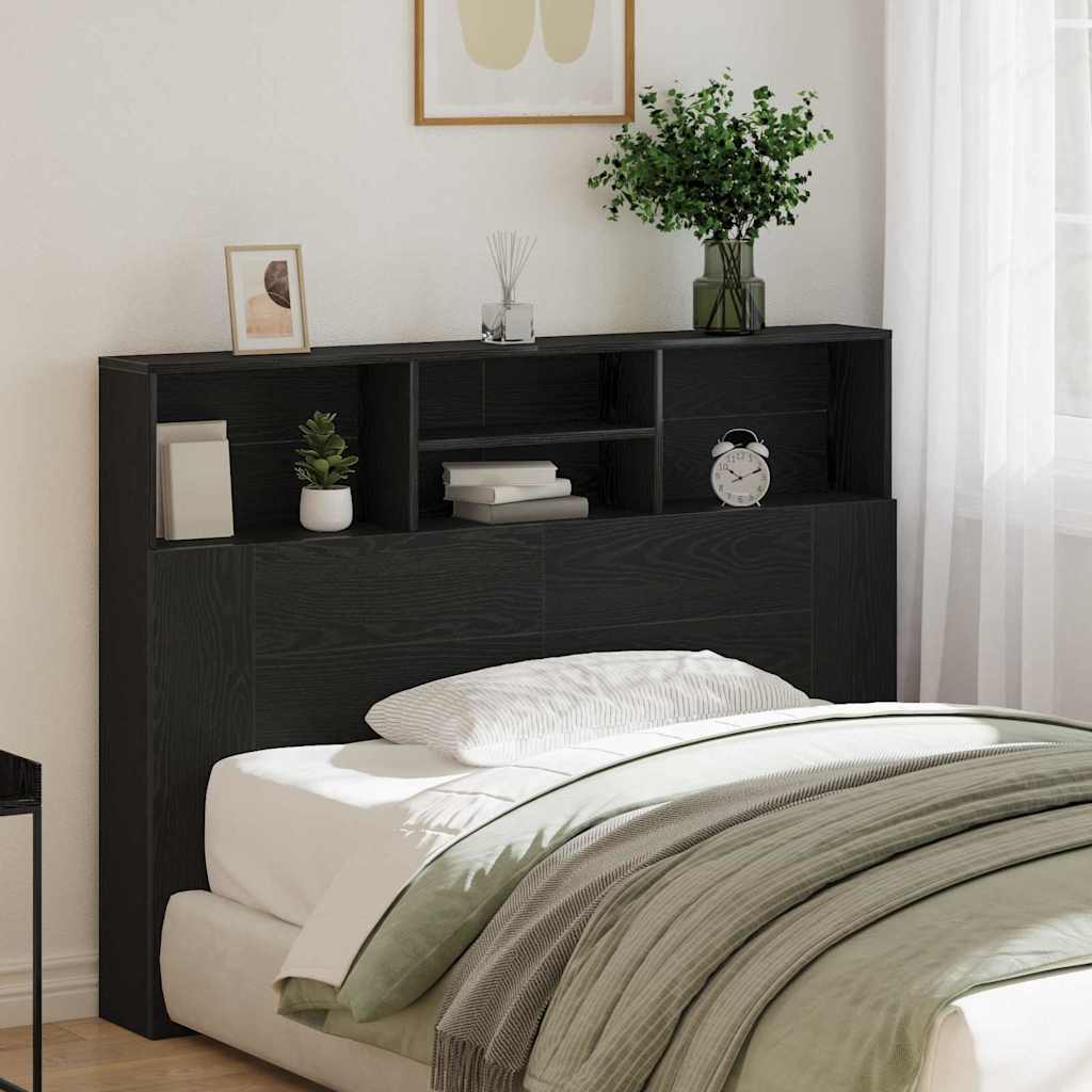 8721158771506_mo-im_en_hd_2 vidaXL Headboard Cabinet Black oak 140 x 19 x 103.5 cm Engineered wood - Image 5