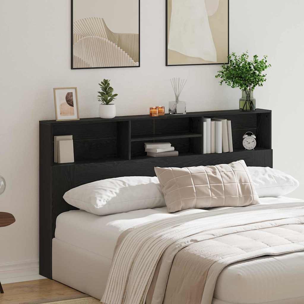 8721158771520_mo-im_en_hd_2 vidaXL Headboard Cabinet Black oak 180 x 19 x 103.5 cm Engineered wood - Image 5