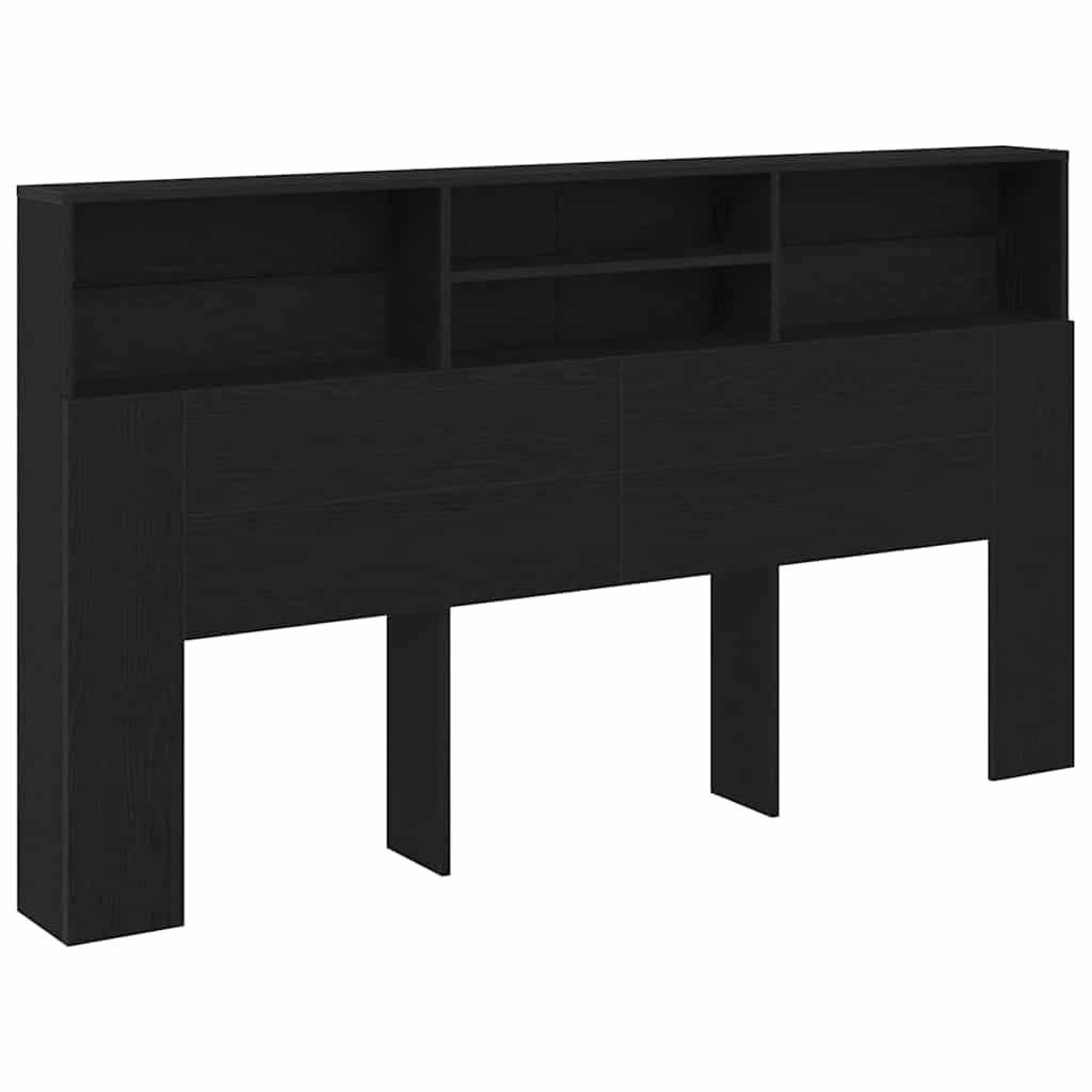 8721158771520_wbg-an-m_en_hd_1 vidaXL Headboard Cabinet Black oak 180 x 19 x 103.5 cm Engineered wood - Image 2
