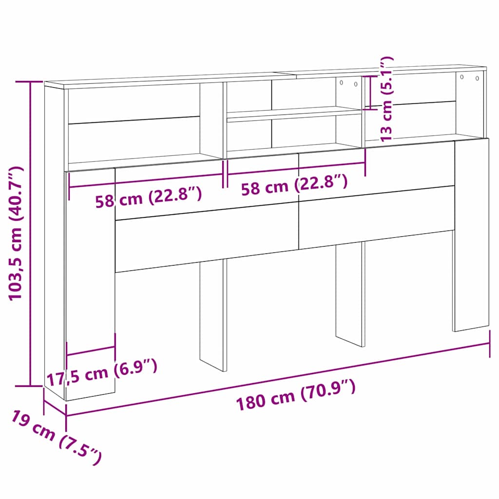 8721158771520_wbg-siz_en_hd_1 vidaXL Headboard Cabinet Black oak 180 x 19 x 103.5 cm Engineered wood - Image 10