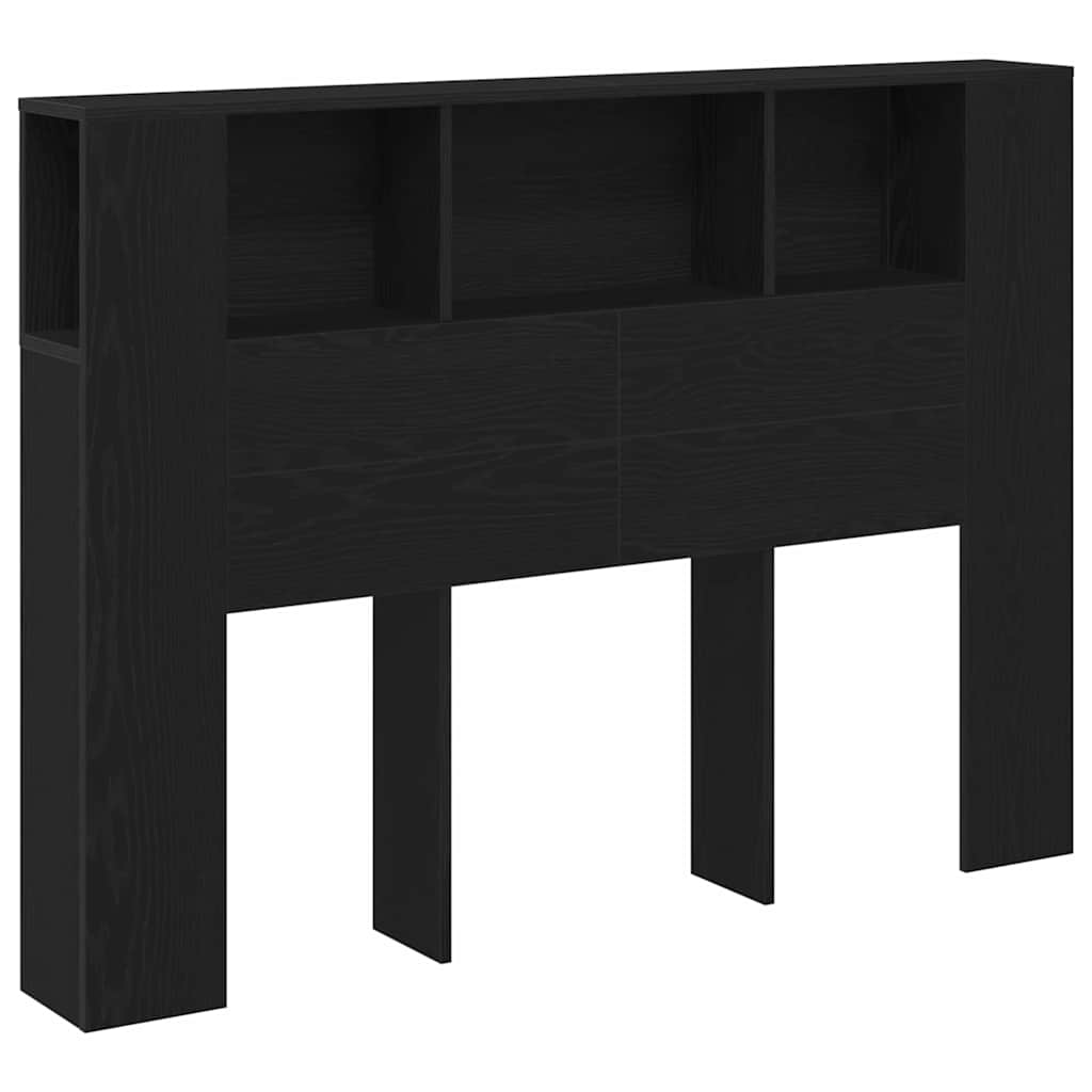 8721158771568_wbg-an-m_en_hd_1 vidaXL Headboard Cabinet Black oak 140 x 19 x 104.5 cm Engineered wood - Image 2