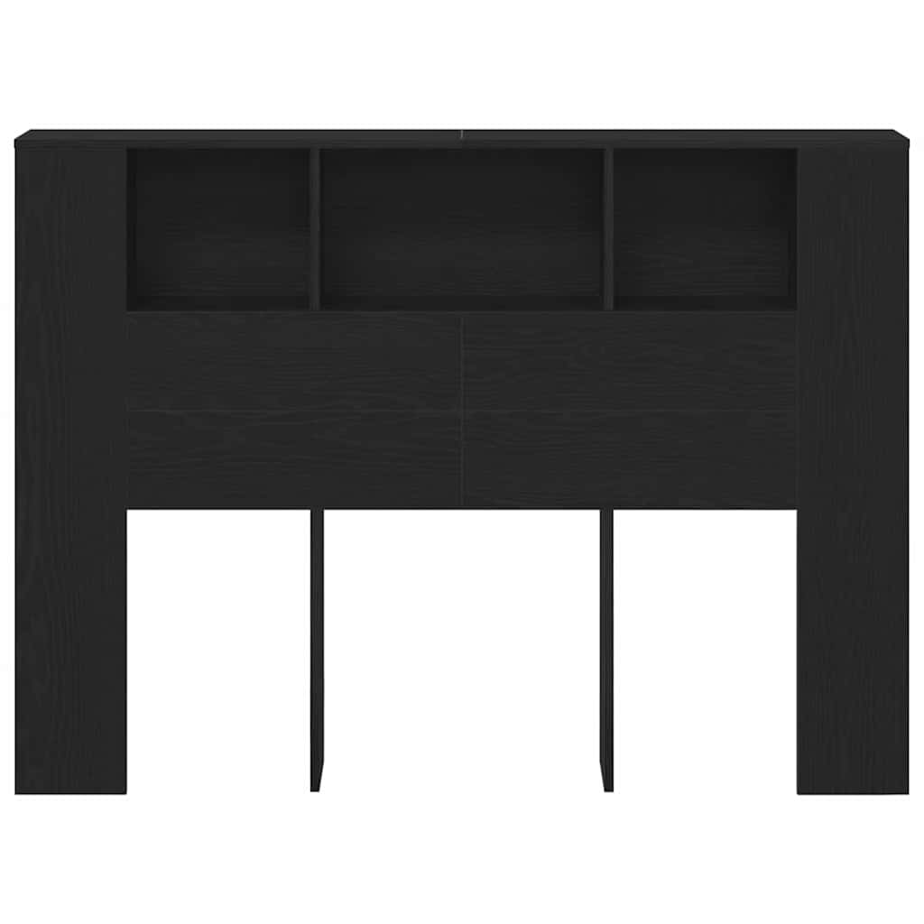8721158771568_wbg-fr_en_hd_3 vidaXL Headboard Cabinet Black oak 140 x 19 x 104.5 cm Engineered wood - Image 6