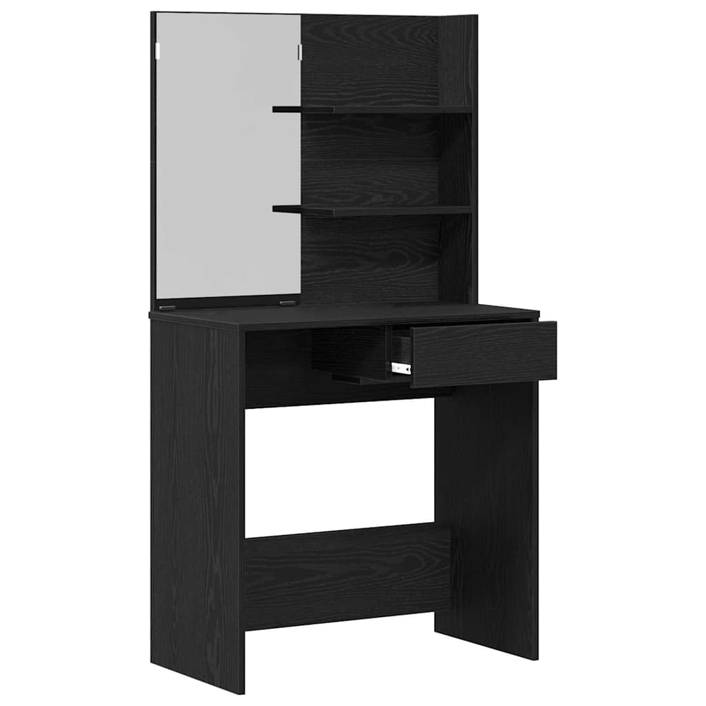 8721158771803_wbg-an_en_hd_2 vidaXL Dressing Table Black oak 74.5 x 40 x 141 cm Engineered wood - Image 5