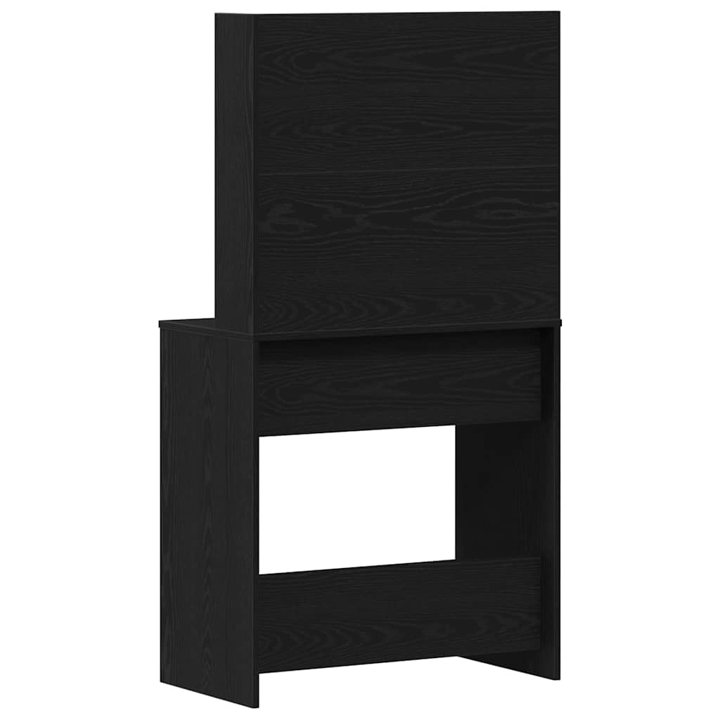 8721158771803_wbg-ba_en_hd_3 vidaXL Dressing Table Black oak 74.5 x 40 x 141 cm Engineered wood - Image 6