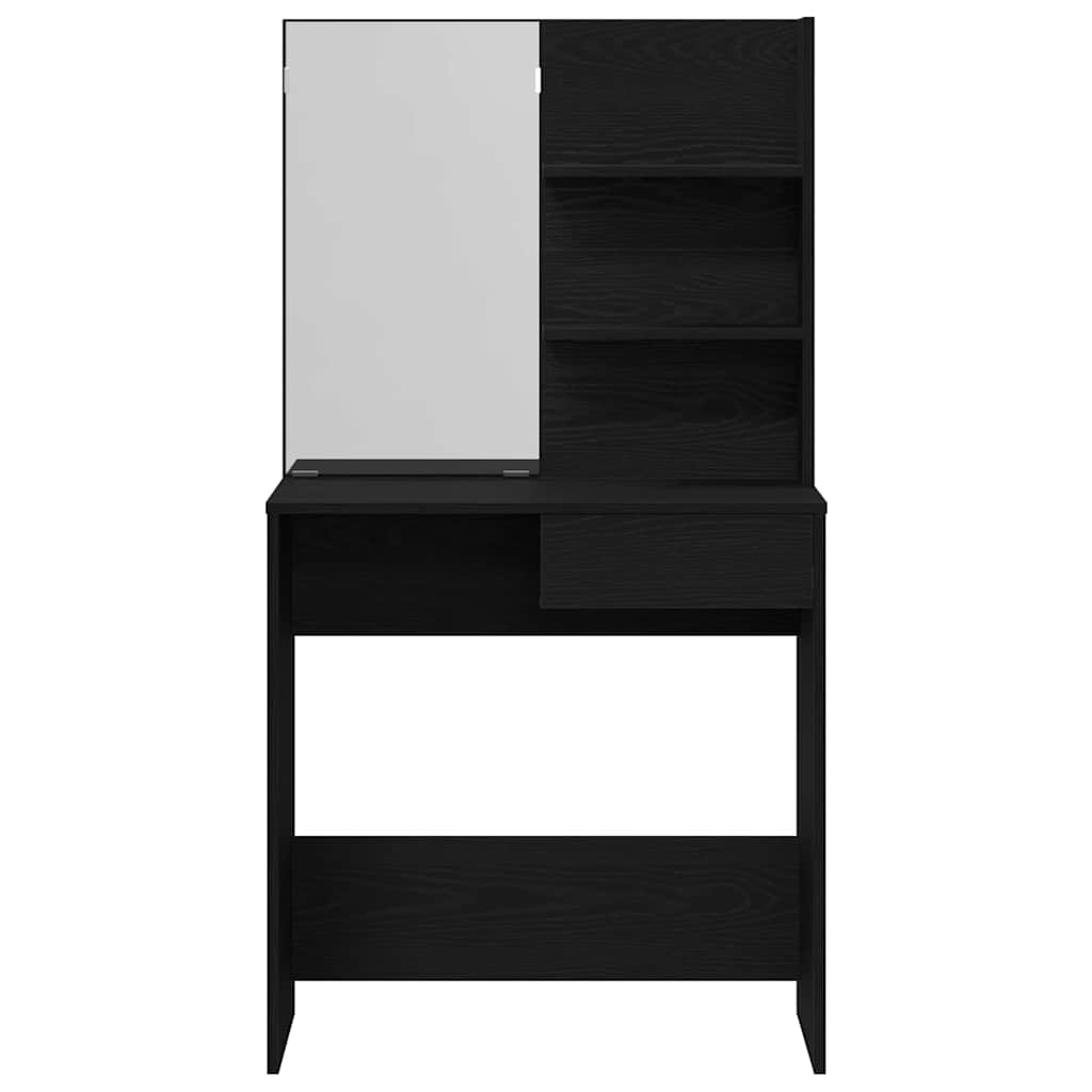 8721158771803_wbg-fr_en_hd_4 vidaXL Dressing Table Black oak 74.5 x 40 x 141 cm Engineered wood - Image 7