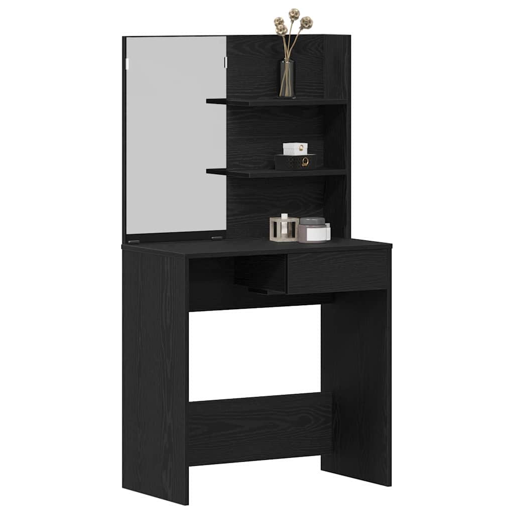 8721158771803_wbg-mo_en_hd_1 vidaXL Dressing Table Black oak 74.5 x 40 x 141 cm Engineered wood - Image 3