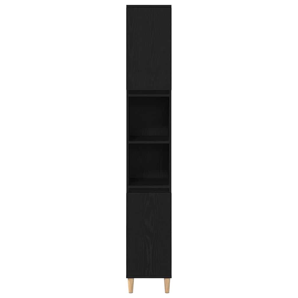 8721158772039_wbg-fr_en_hd_4 vidaXL Bathroom Cabinet Black oak 30 x 30 x 190 cm Engineered Wood - Image 7