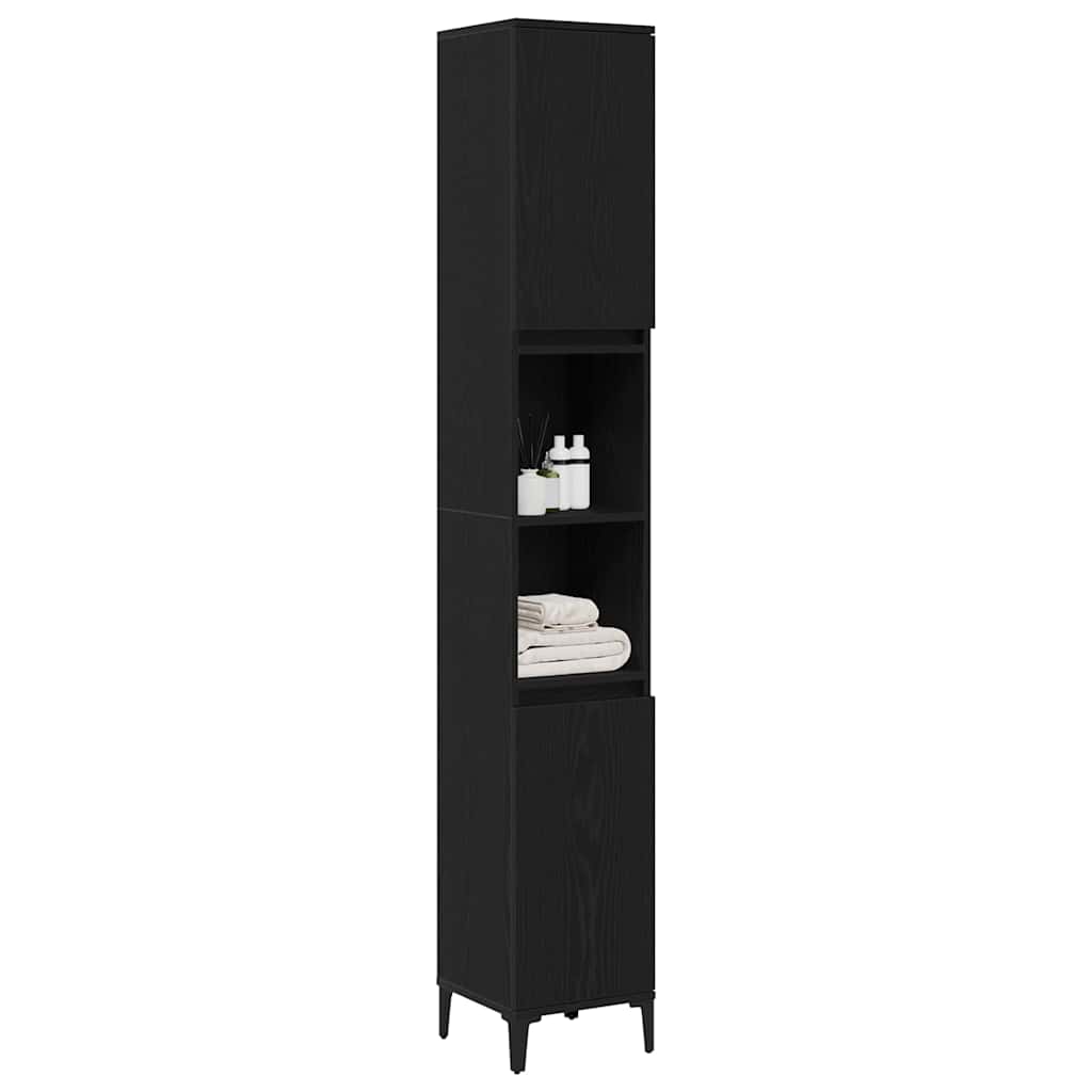 8721158772046_wbg-mo_en_hd_1 vidaXL Bathroom Cabinet Black oak 30 x 30 x 190 cm Engineered Wood - Image 3