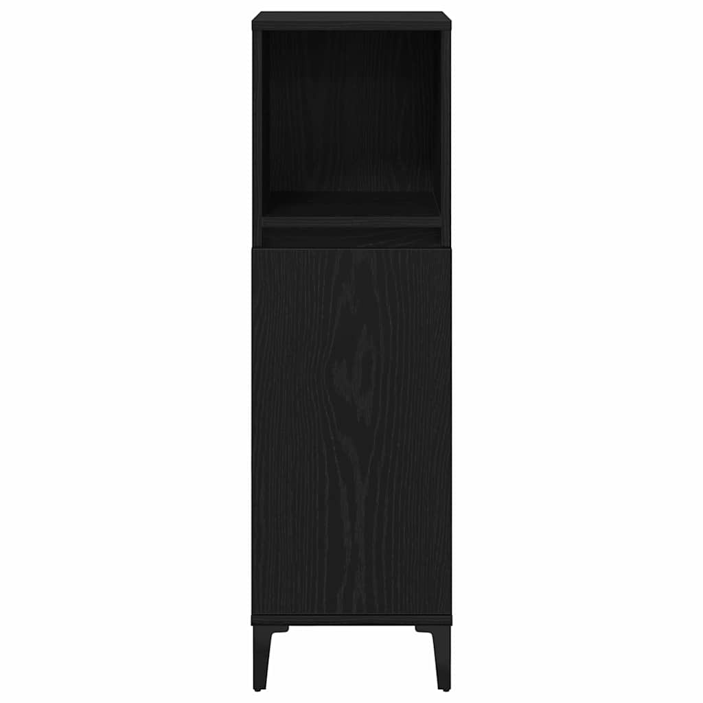 8721158772060_wbg-fr_en_hd_4 vidaXL Bathroom Cabinet Black oak 30 x 30 x 100 cm Engineered Wood - Image 6