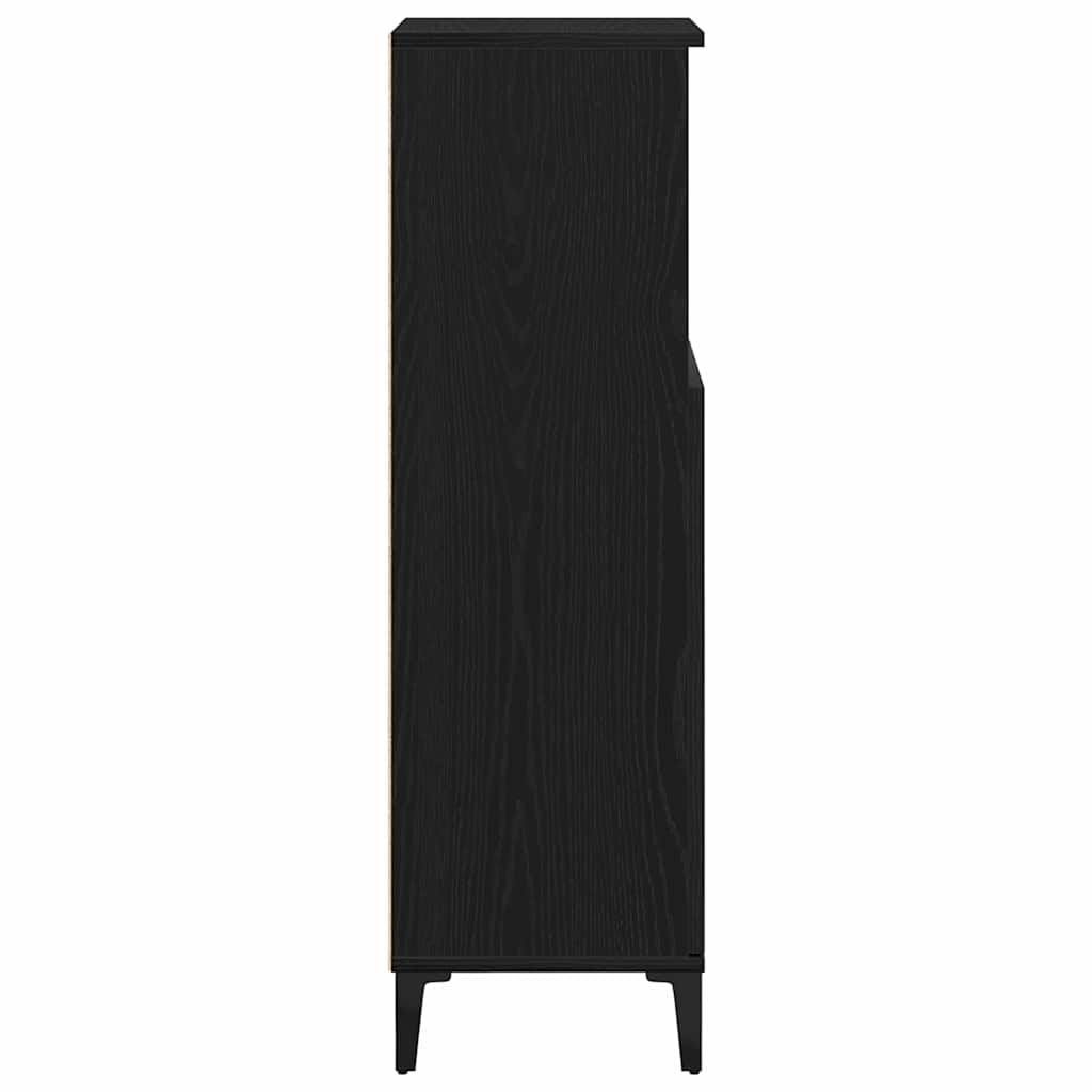 8721158772060_wbg-si_en_hd_5 vidaXL Bathroom Cabinet Black oak 30 x 30 x 100 cm Engineered Wood - Image 7