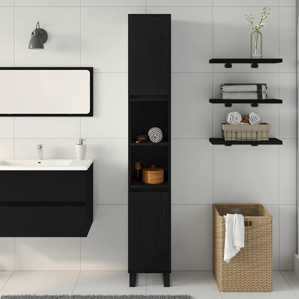 8721158772558_mo-im_en_hd_2 vidaXL Bathroom Cabinet Black oak 30 x 30 x 190 cm Engineered Wood - Image 5