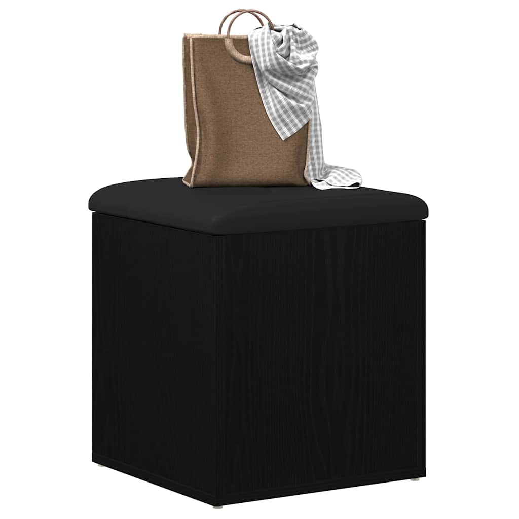 8721158773487_wbg-mo_en_hd_1 vidaXL Storage Bench Black oak 42 x 42 x 45 cm Engineered Wood - Image 3