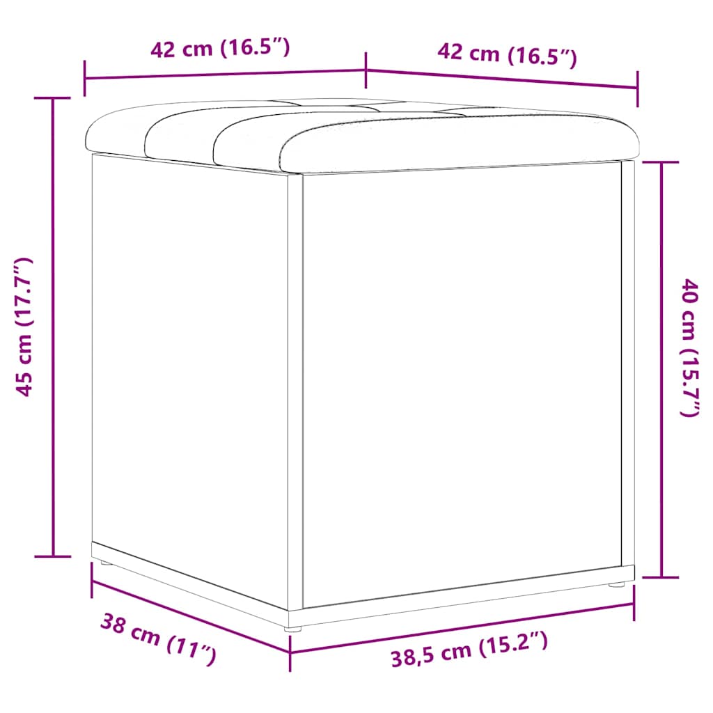 8721158773487_wbg-siz_en_hd_1 vidaXL Storage Bench Black oak 42 x 42 x 45 cm Engineered Wood - Image 11