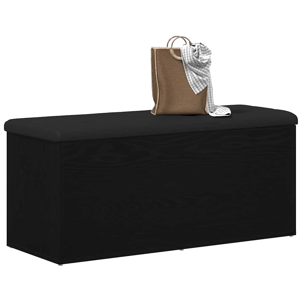 8721158773517_wbg-mo_en_hd_1 vidaXL Storage Bench Black oak 102 x 42 x 45 cm Engineered Wood - Image 3