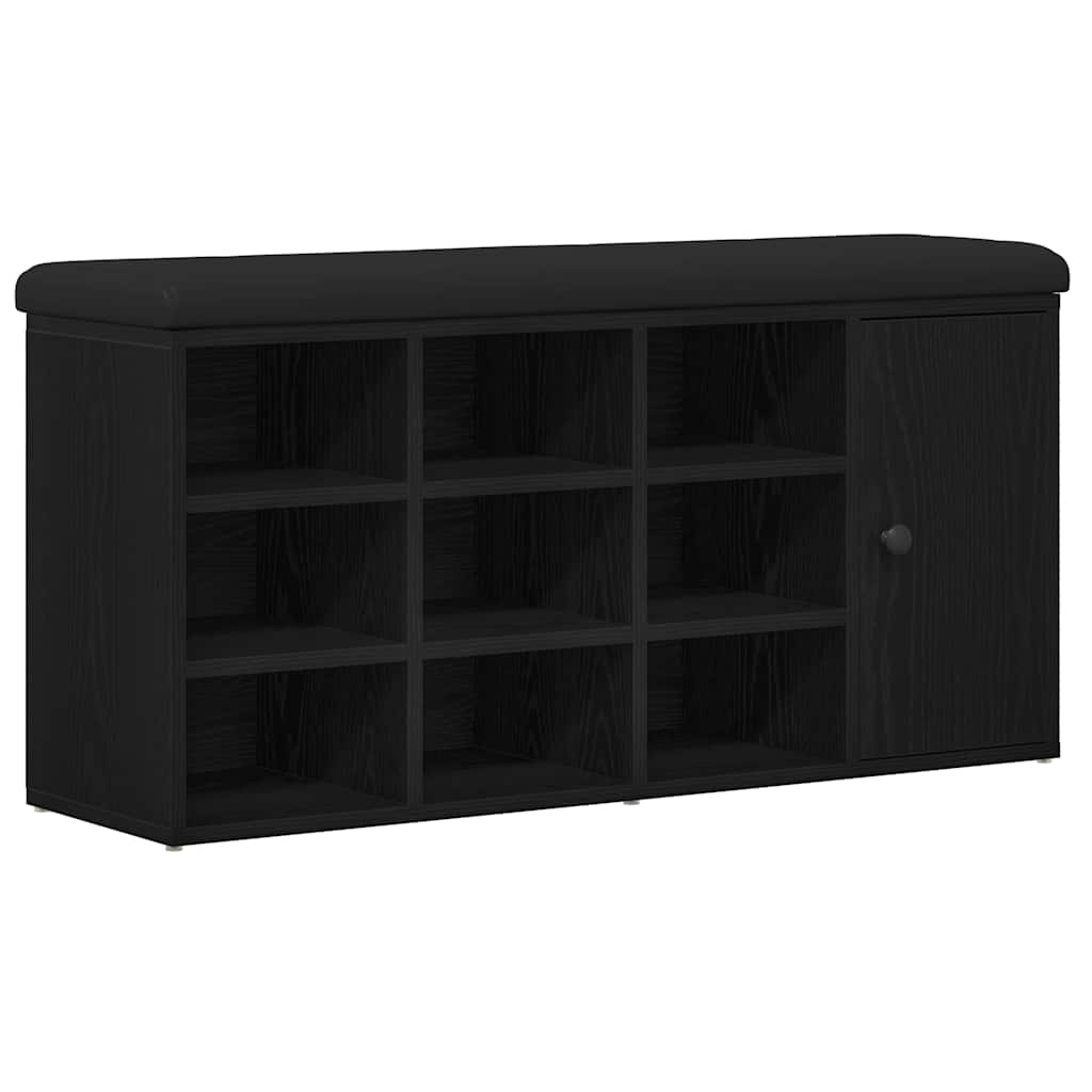 8721158773524_wbg-an-m_en_hd_1 vidaXL Shoe Bench with Drawer Black 100 x 30 x 48 cm Engineered wood - Image 2