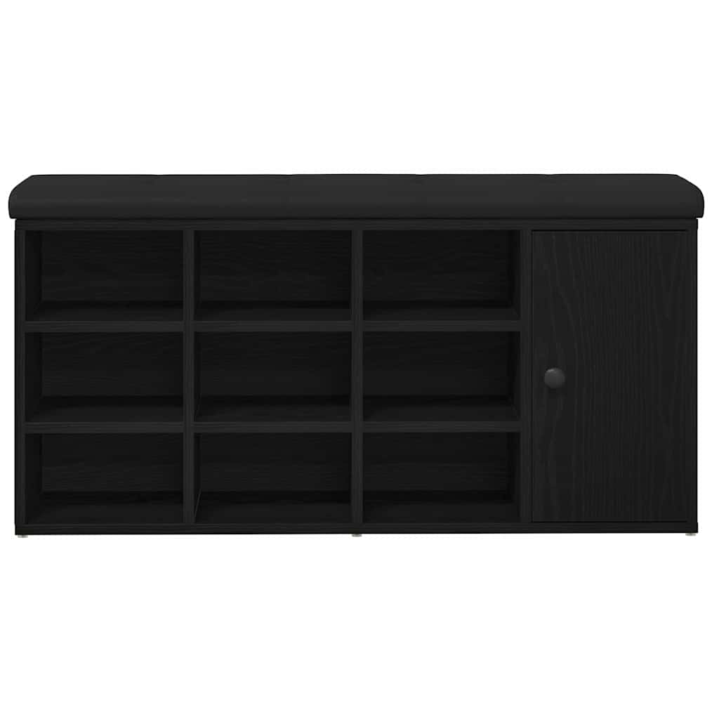8721158773524_wbg-fr_en_hd_4 vidaXL Shoe Bench with Drawer Black 100 x 30 x 48 cm Engineered wood - Image 6