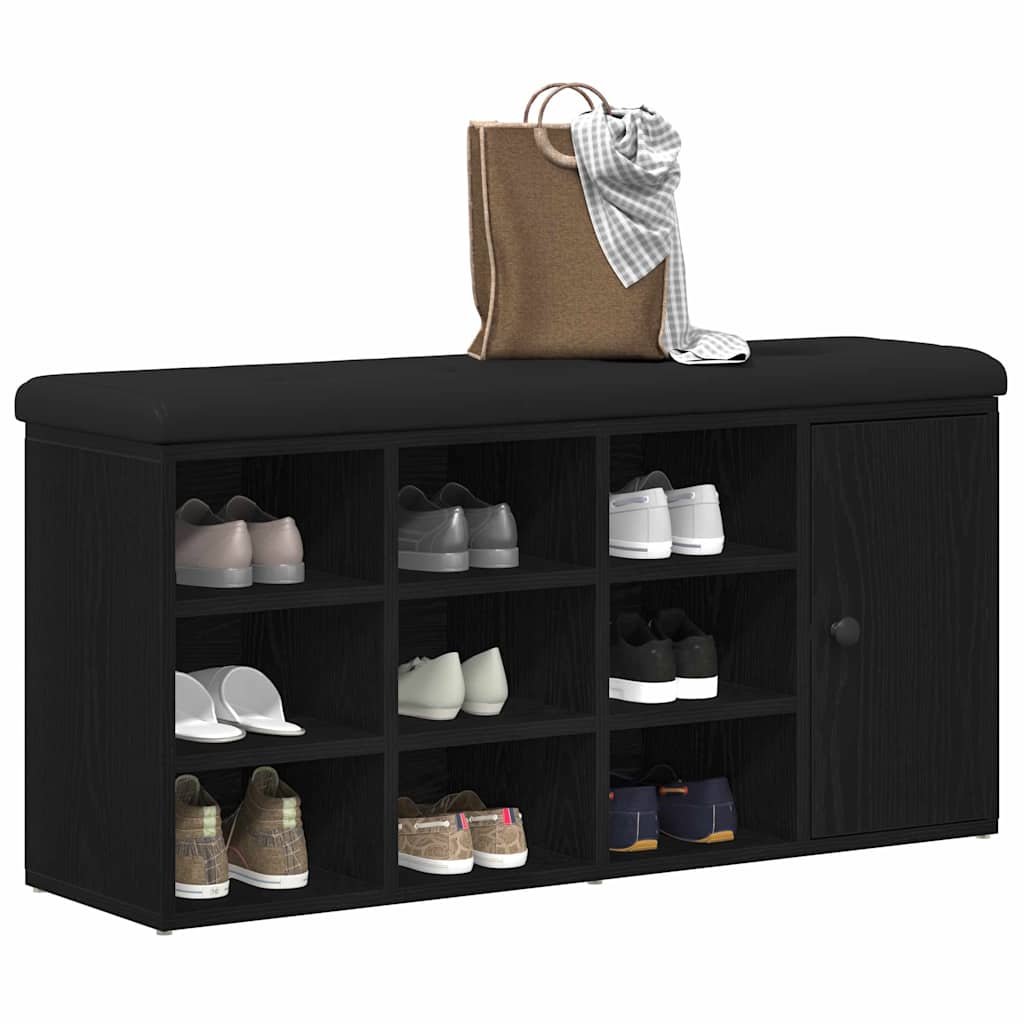 8721158773524_wbg-mo_en_hd_1 vidaXL Shoe Bench with Drawer Black 100 x 30 x 48 cm Engineered wood - Image 3