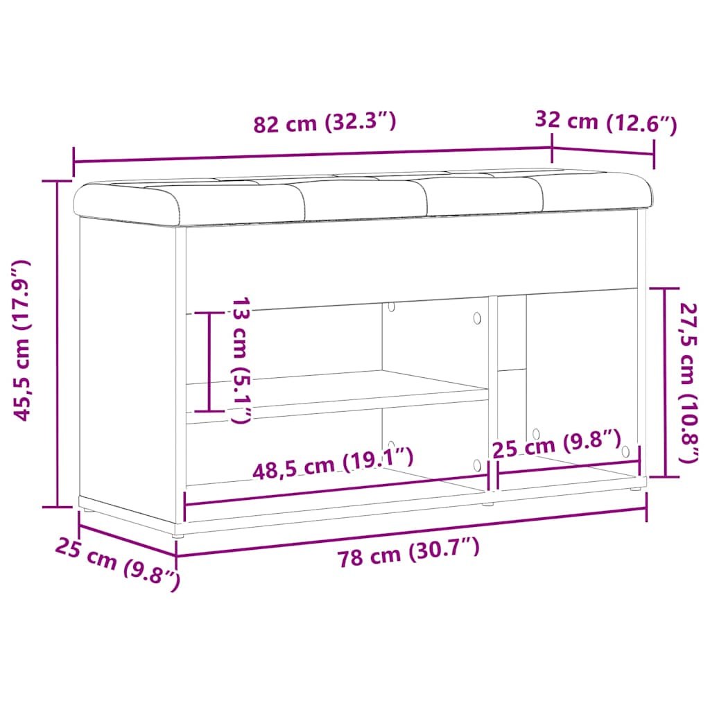 8721158773555_wbg-siz_en_hd_1 vidaXL Shoe Bench with Storage Black 80 x 30 x 45 cm Engineered wood - Image 12
