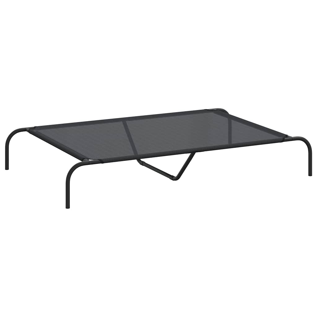 8721158782106_a_en_hd_1 vidaXL Elevated Dog Bed Black 130x80x20 cm Textilene and Steel - Image 2