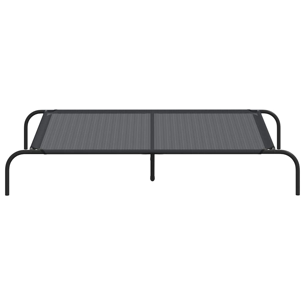 8721158782106_g_en_hd_2 vidaXL Elevated Dog Bed Black 130x80x20 cm Textilene and Steel - Image 4