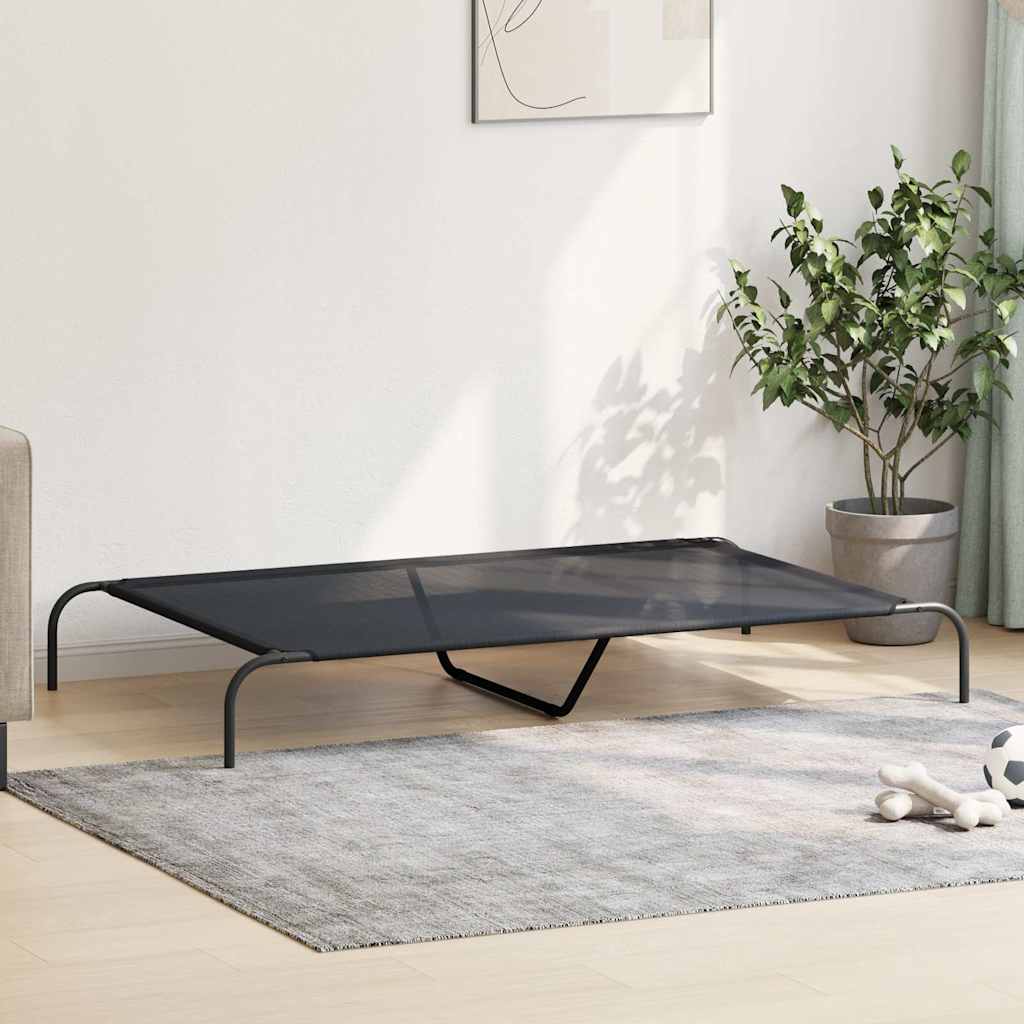 8721158782113_g_en_hd_1 vidaXL Elevated Dog Bed Black 150x90x20 cm Textilene and Steel - Image 3