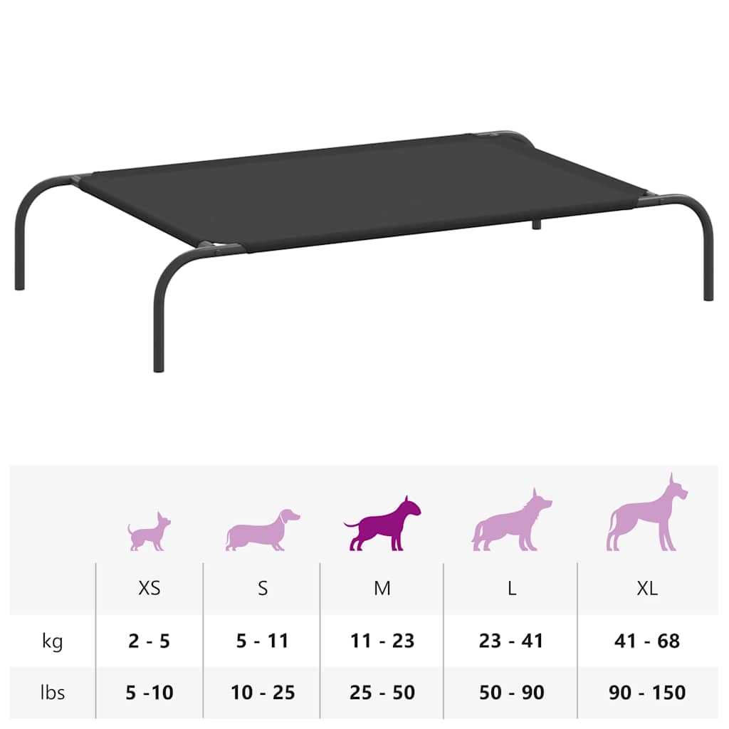 8721158782137_g_en_hd_7 vidaXL Elevated Dog Bed Black 110x65x20 cm Oxford Fabric and Steel - Image 9
