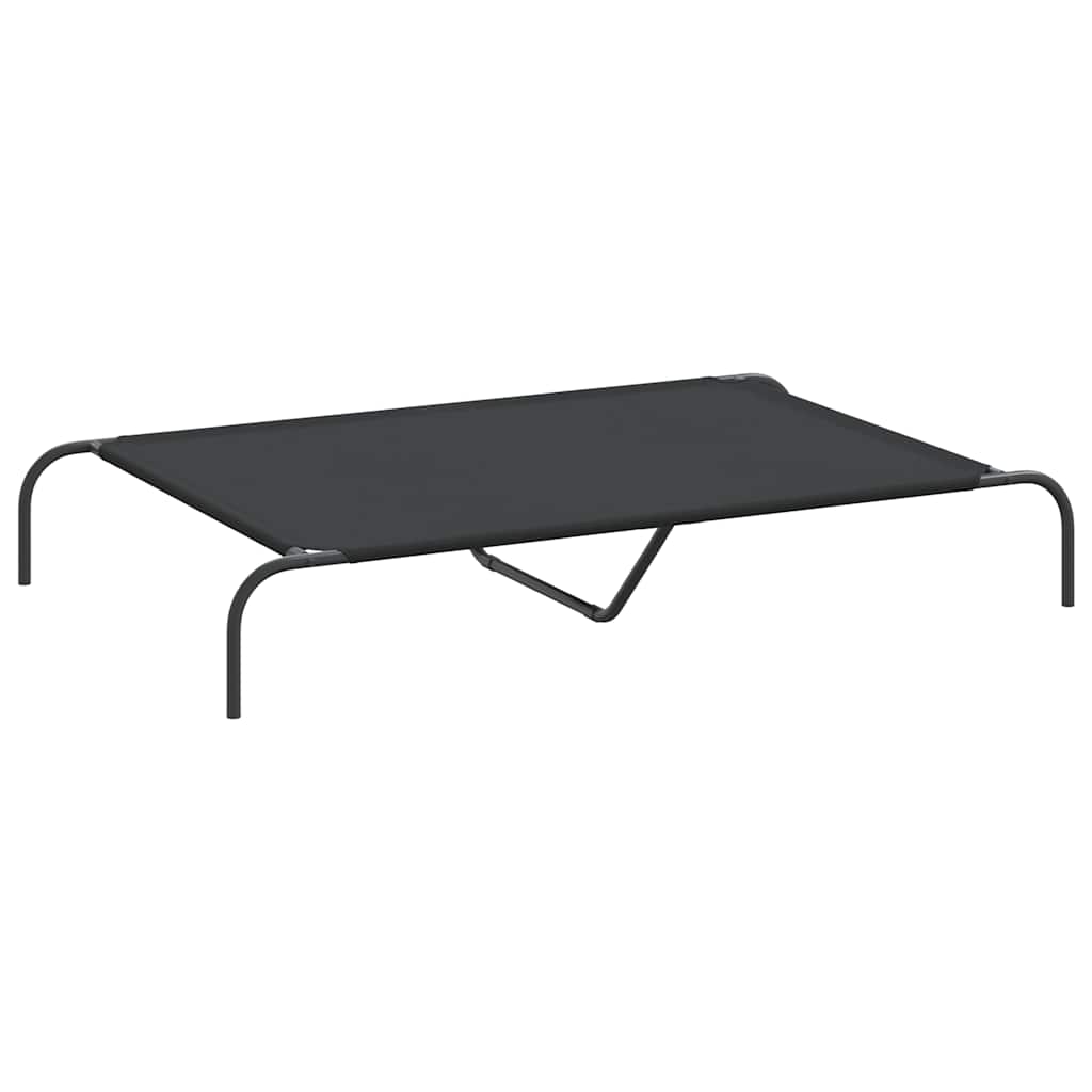 8721158782144_a_en_hd_1 vidaXL Elevated Dog Bed Black 130x80x20 cm Oxford Fabric and Steel - Image 2