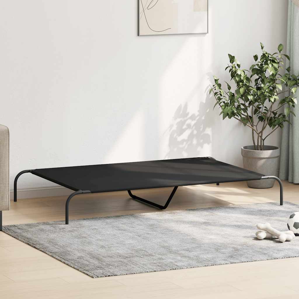 8721158782151_g_en_hd_1 vidaXL Elevated Dog Bed Black 150x90x20 cm Oxford Fabric and Steel - Image 3