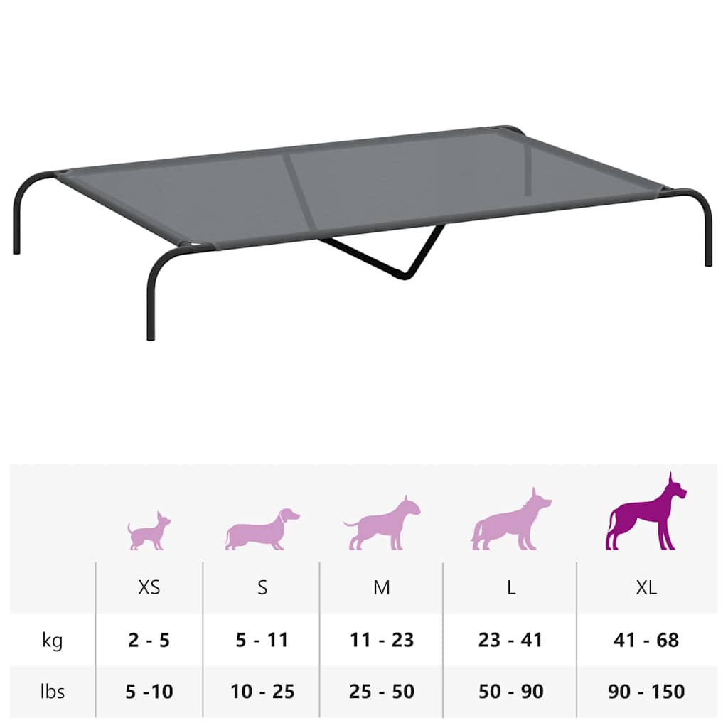 8721158782199_g_en_hd_7 vidaXL Elevated Dog Bed Grey 150x90x20 cm Textilene and Steel - Image 9