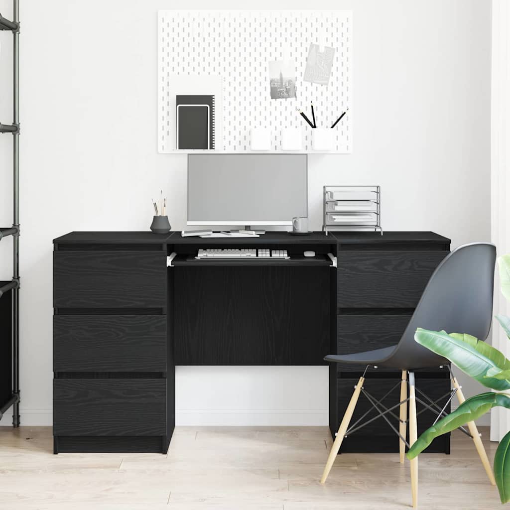 8721158783028_mo-im_en_hd_2 vidaXL Desk Black oak 140 x 50 x 76 cm Engineered wood - Image 5