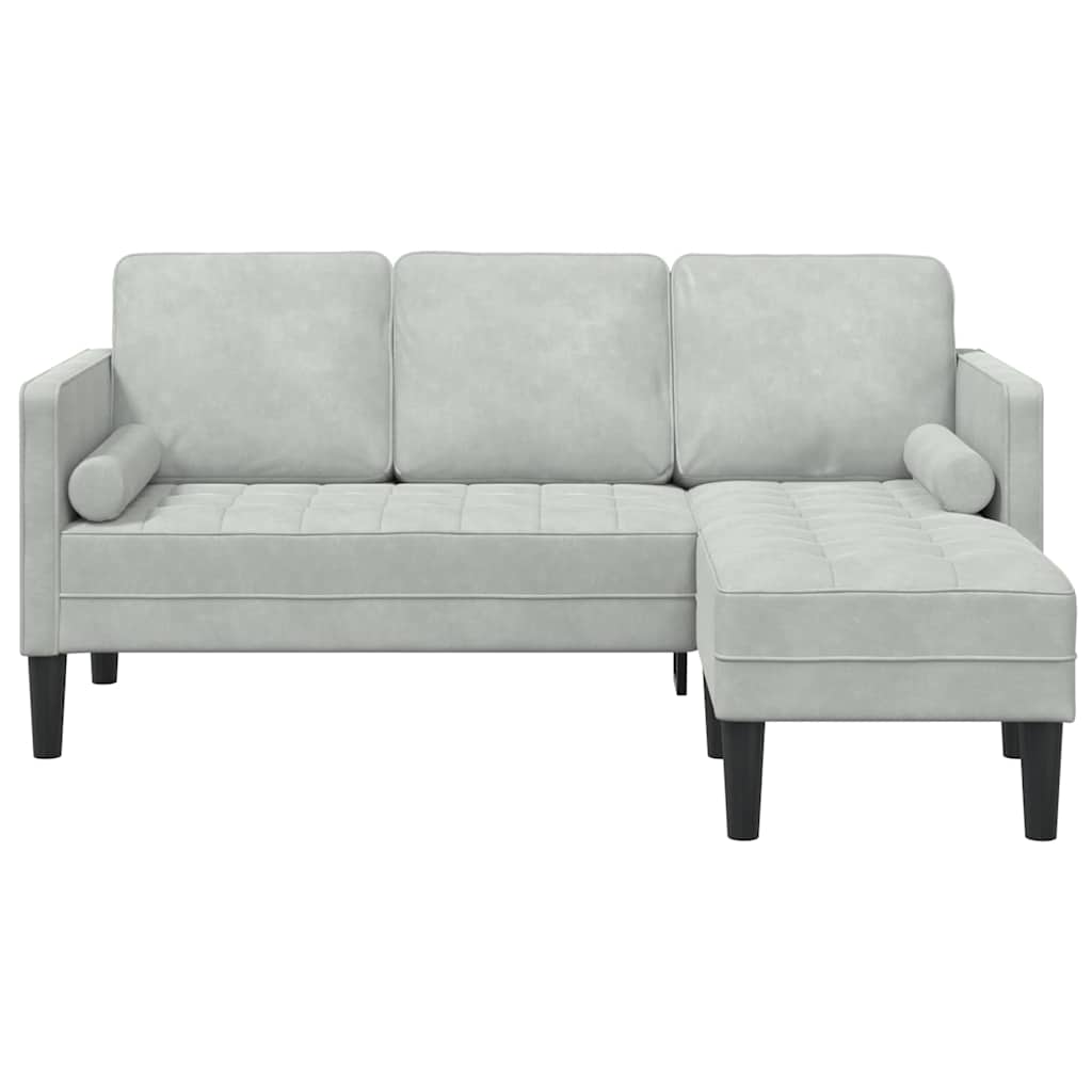 8721158783967_wbg-fr_en_hd_3 vidaXL Sofa Set Light grey 173 x 131 x 67 cm Velvet - Image 2